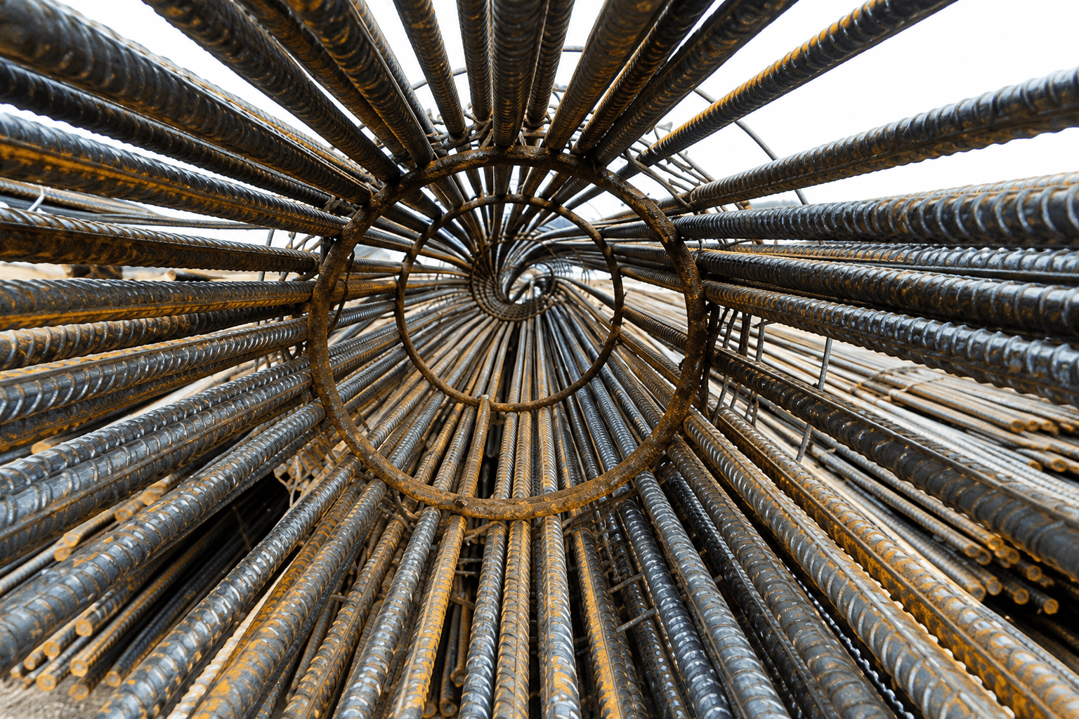 Circular reinforcement assembly viewed from inside